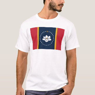 Mississippi Flagga - New Magnolia Flagga T Shirt