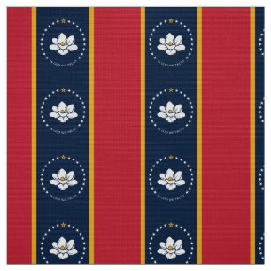 Mississippi Flagga - New Magnolia Flagga Tyg
