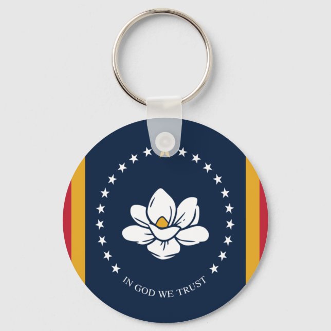 Mississippi flagga nyckelring (Framsida)