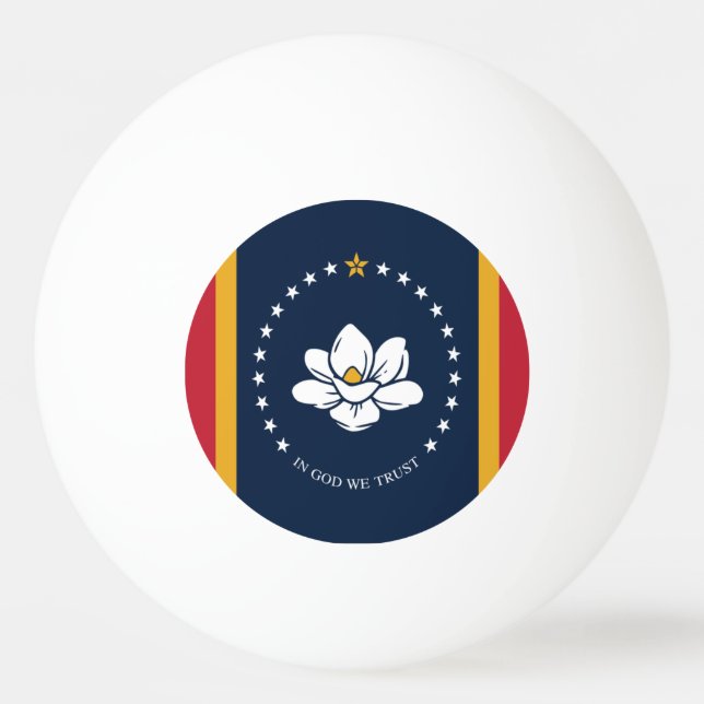 Mississippi flagga ping pong boll (Framsidan)