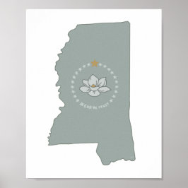 Mississippi flagga poster