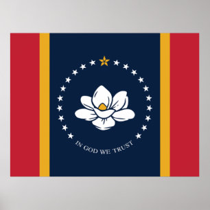 Mississippi Flagga Poster