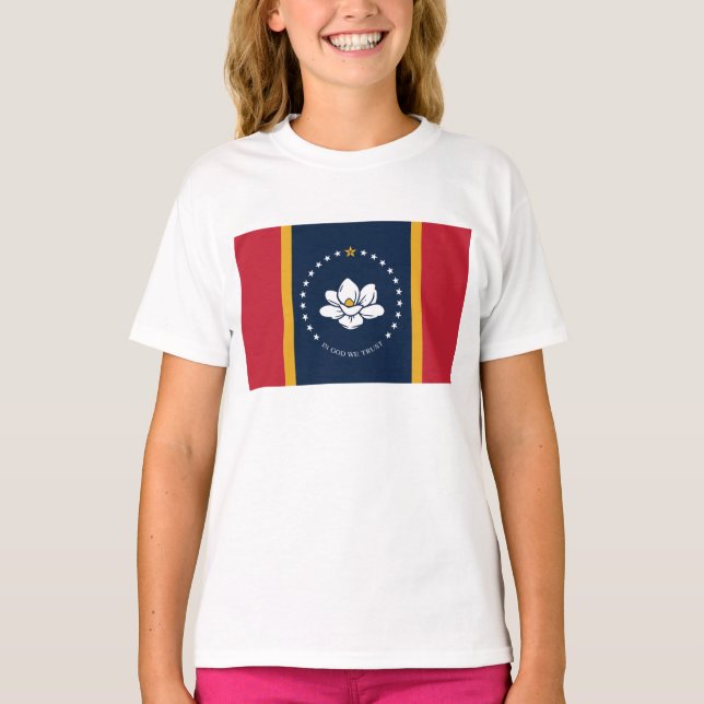 Mississippi Flagga T Shirt (Framsida)