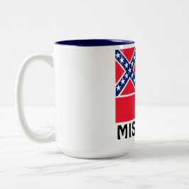 Mississippi flagga Två-Tonad mugg