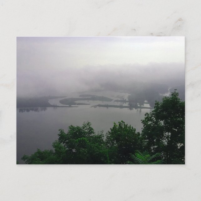 Mississippi-flodens dimma morgon vykort, pumpor vykort (Framsida)