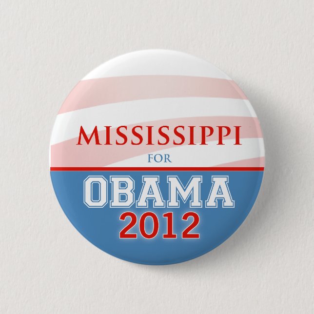 MISSISSIPPI för Obama 2012 Knapp (Framsida)