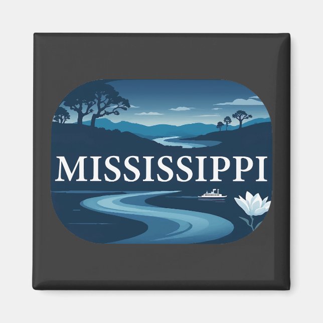 Mississippi Förenta staterna Magnet (Framsidan)