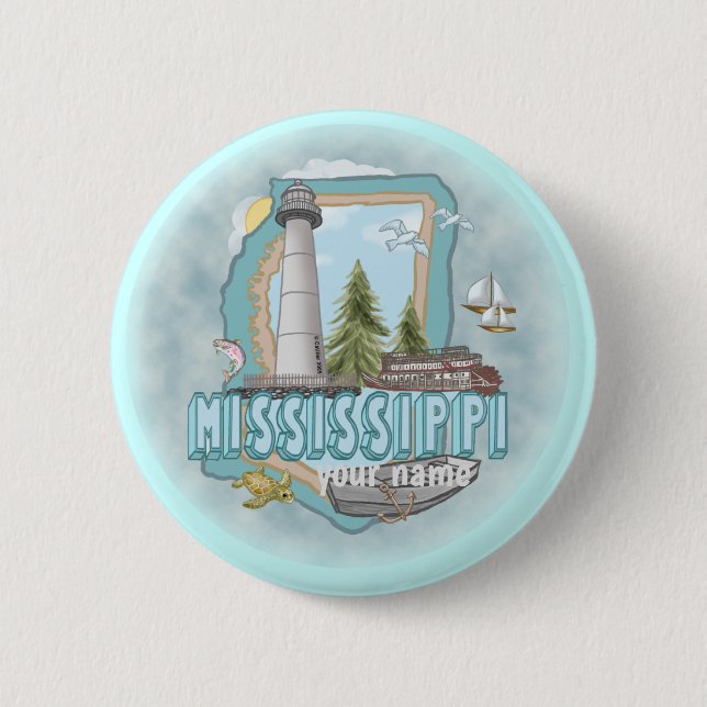 Mississippi fyr  pin knapp (Framsida)