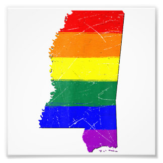 Mississippi Gay pride Flagga Fototryck
