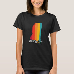 Mississippi Girl Home State Retro 70-talet Rand US T Shirt