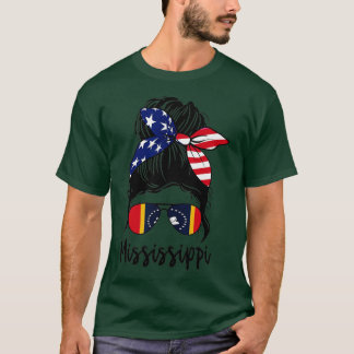 Mississippi Girl Mississippi Flagga State Girlkomp T Shirt