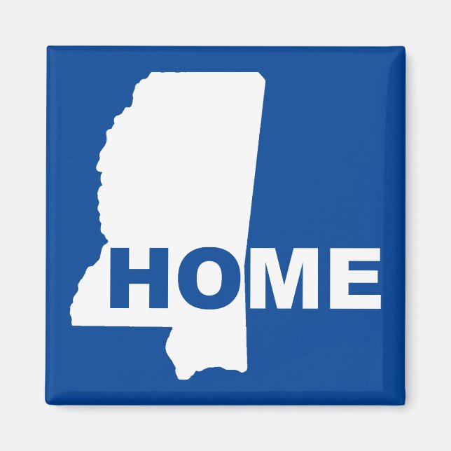 Mississippi Hem Från Stat Kylskåpsmagnet (Framsidan)