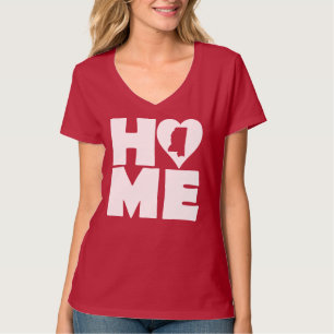 Mississippi Hem Heart State Tees T-Shirt