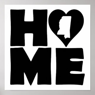 Mississippi Hem Stat Poster Skylt