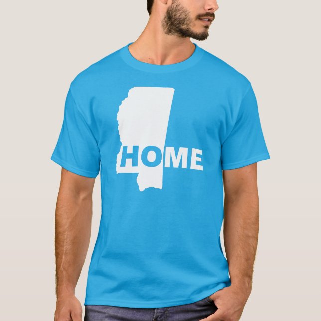 Mississippi Hemma Borta Från Stat T-Shirt Tröjor (Framsida)