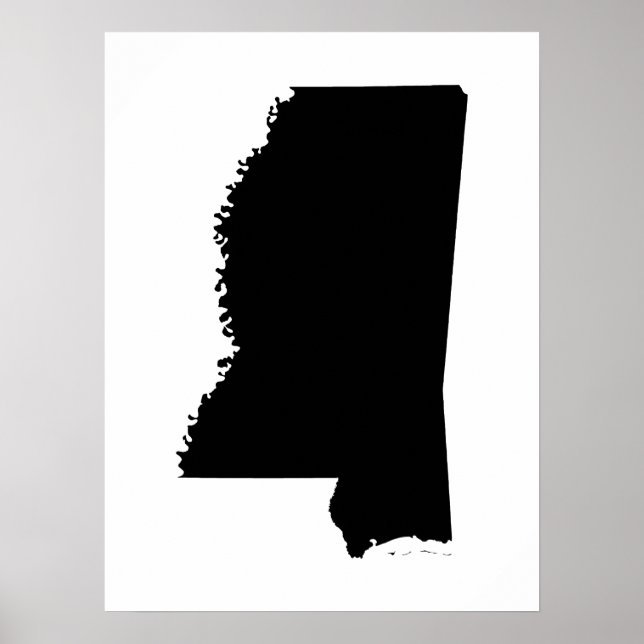 Mississippi i svart och vitt poster (Framsidan)