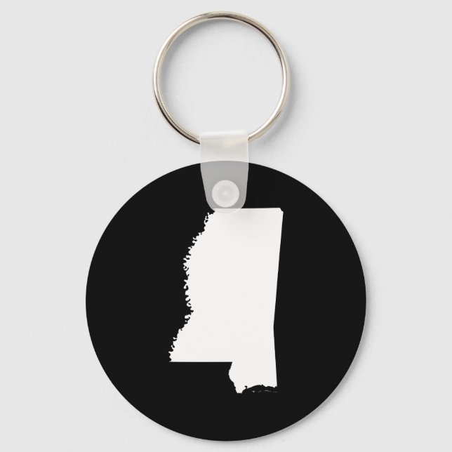 Mississippi i vitt och svart nyckelring (Framsida)