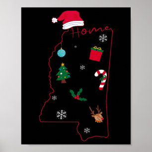 Mississippi jul Home Julafton Mississippi State Poster