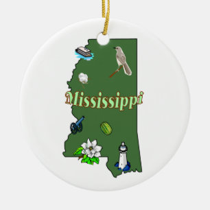 Mississippi julgranprydnad julgransprydnad keramik