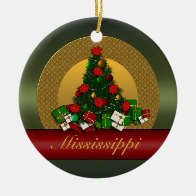 Mississippi julgranprydnad julgransprydnad keramik (Framsidan)