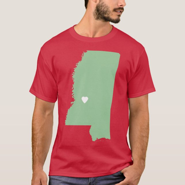 Mississippi Kärlek i Sage Oversized T Shirt (Framsida)
