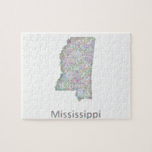 Mississippi karta pussel