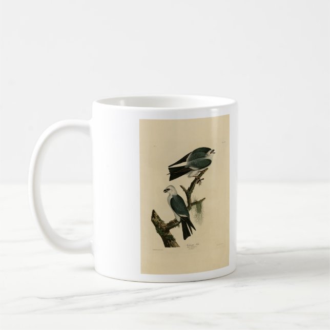 Mississippi Kite från Audubon's Birds of America  Kaffemugg (Vänster)