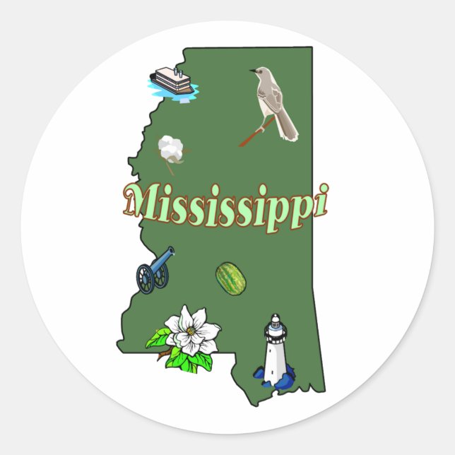Mississippi klistermärke (Framsida)