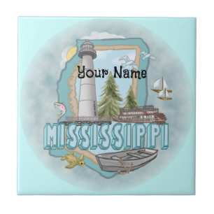 Mississippi Lighthouse-panel Kakelplatta