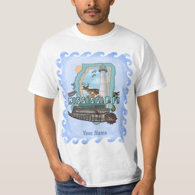 Mississippi Lighthouse t-shirt (Framsida)