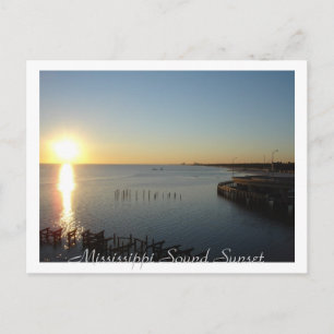 Mississippi Ljud Sunset Vykort
