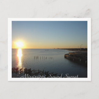 Mississippi Ljud Sunset Vykort