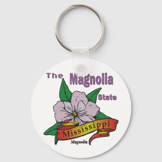Mississippi Magnolia State Flower Nyckelring (Framsida)