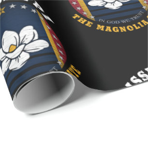 MISSISSIPPI MAGNOLIA STATENS FLAGGA PRESENTPAPPER