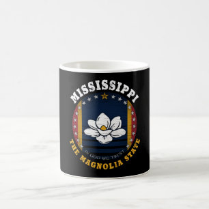 MISSISSIPPI MAGNOLIA STATLIG FLAGGA KAFFEMUGG