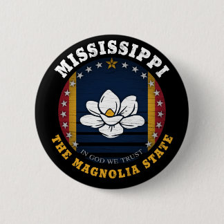 MISSISSIPPI MAGNOLIA STATLIG FLAGGA KNAPP