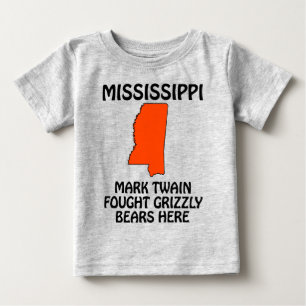 Mississippi - Mark Twain Bekämpade Grizzlybjörnar T-shirt