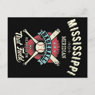 Mississippi Meridian Baseball Vykort