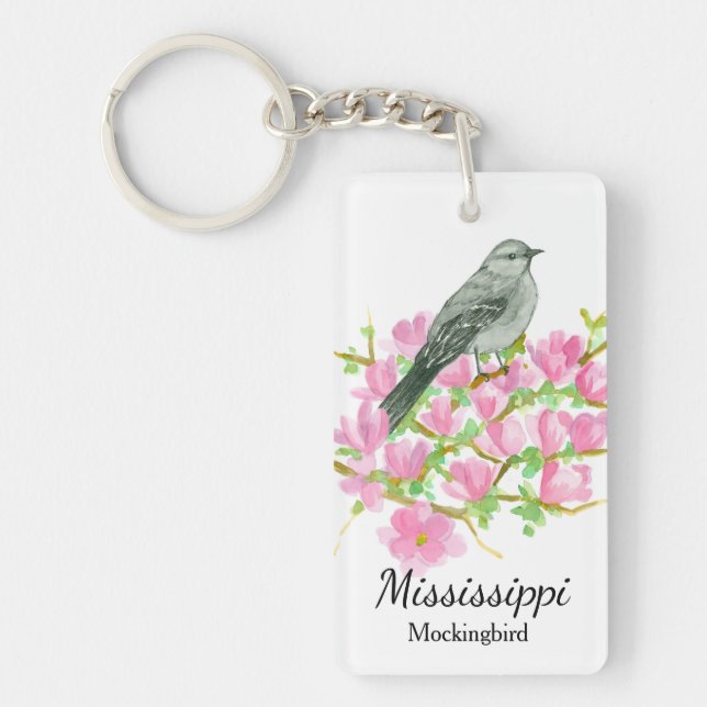 Mississippi Mockingbird State Bird Nyckelring (Framsidan)