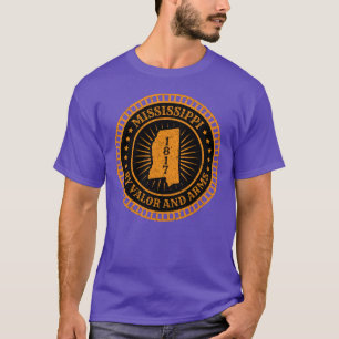 Mississippi MS Kart Slogan Mottot Genom Värdighet T Shirt
