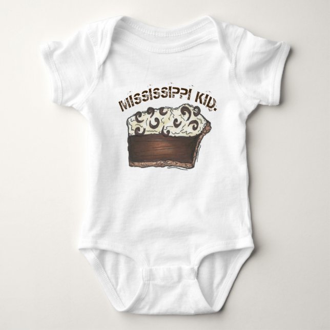 Mississippi MS Kid Chocolate Lera Paj Mudpie Slice T-shirt (Framsida)