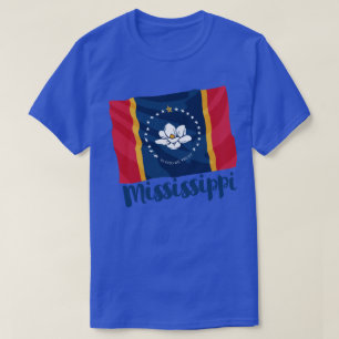 Mississippi New Magnolia Statlig flagga T Shirt