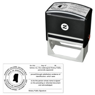 Mississippi Notary Public Acknoement Frimärke Självfärgande Stämpel