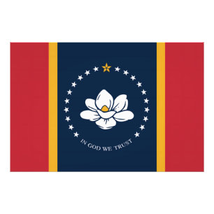 mississippi ny flagga usa enad stater america mag fototryck