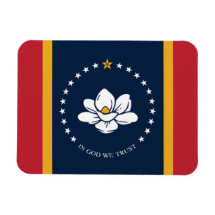 mississippi nya flagga usa enade stater america-ma magnet