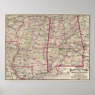 Mississippi och Alabama Poster