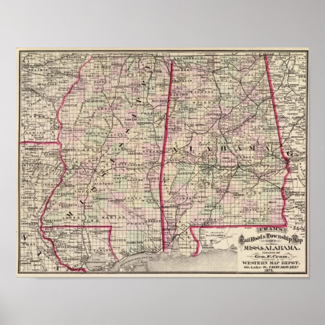 Mississippi och Alabama Poster (Framsidan)