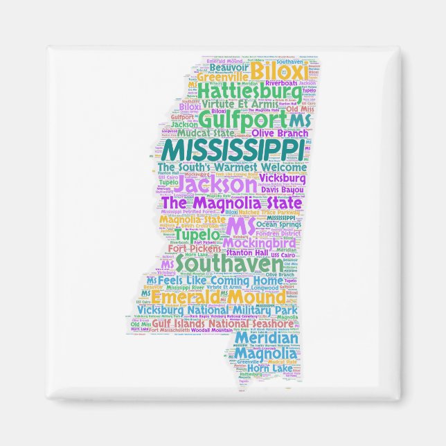 Mississippi Ord Cloud Magnet (Framsidan)