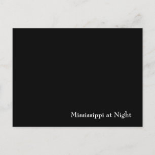 Mississippi på natten vykort