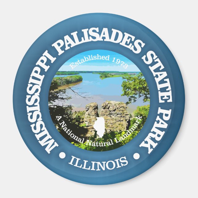 Mississippi Palisades SP Magnet (Framsidan)